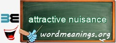 WordMeaning blackboard for attractive nuisance